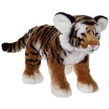 Tigre Fauve Peluche 30 Cm Allongée