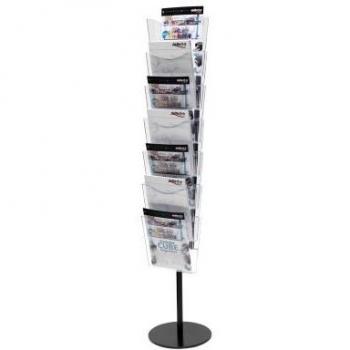 Deflecto 7 Pocket Literature File Floor Stand A4 CP082YTCRY DF88233