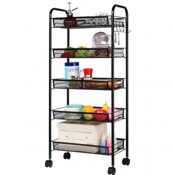 LANGRIA 5-Tier Mesh Wire Storage Cart