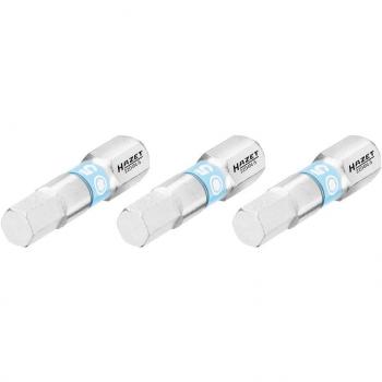 Embout tournevis Hazet 2204N‑5/3 : profil 6 pans intérieurs, taille 5 mm, 3 unités – hexagone 6,3 mm