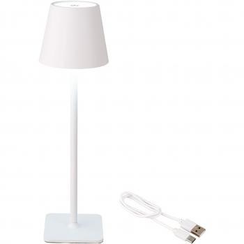 Lámpara LED blanca 37cm para mesa, recargable y portátil