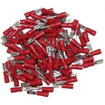 Femelles rouges cosses isolées 2,8 mm – Pack 100 unités (OC‑Pro)