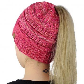 Warm Knit Ponytail Beanie