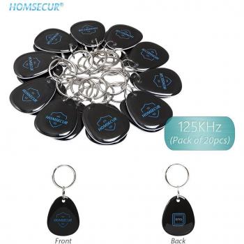 HOMSECUR 20pcs Epoxy PVC ID Tags for Door Access Control 125KHz