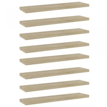 Sonoma Oak 8‑Panel Engineered Wood Bookshelf Units