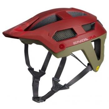 Endura Singletrack MIPS Helm für Mountainbiker Rot/Grün