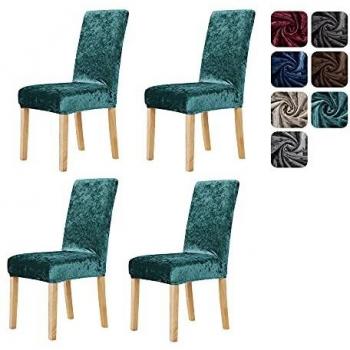 Decorative Velvet Chair Covers Set of 4