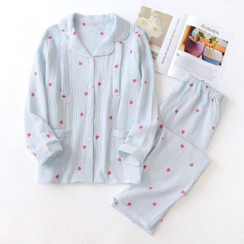 Baumwoll-Pyjama für Schwangere in Rosa