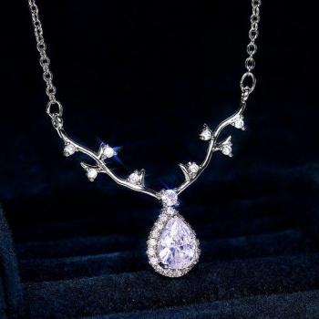 Gold Dainty French Zircon Choker Necklace for Women