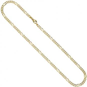 Massivgold Halskette 50 cm Figaro