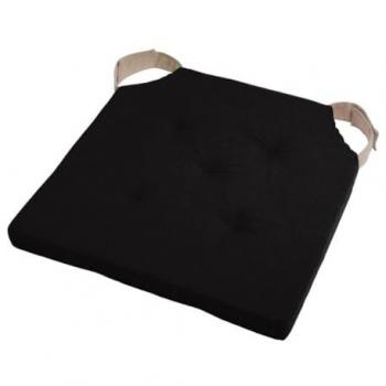Coussin Chaise Noir et Lin Réversible – 38×38 cm