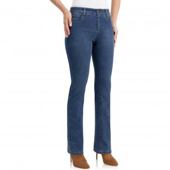 Bootcut-Jeans WONDERJEANS – Größe 34, Beinlänge 32, blau stonewashed