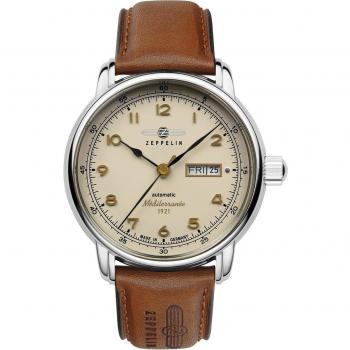 Reloj Zeppelin Mediterranee automático con dial beige