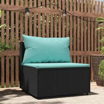Colección de sofás exteriores con cojines ratán sintético beige (6 unidades)