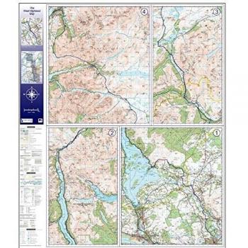 Face-Laminated West Highland Way Map – Flat Version