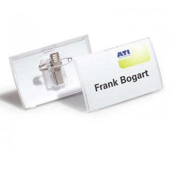 Porte-badge Durable Click Fold avec pince combinée 40x75mm