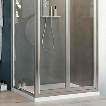 Cabine de Douche Idralite Modèle West 80x80CM Verre Transparent 2 Portes