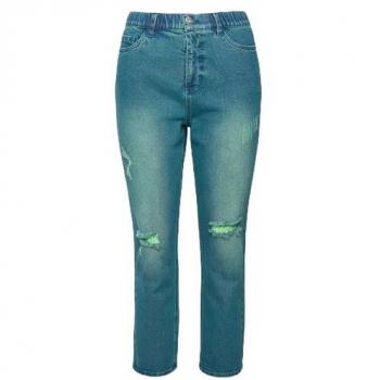 Mom-Jeans für Damen, große Größen, blau, Größe 50, Studio Untold