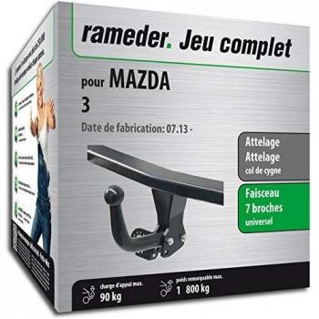 Pack Rameder attelage démontable avec Outil + Faisceau 7 Broches Mazda 3
