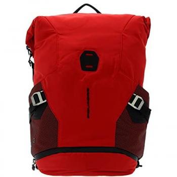 Piquadro PQ-M Laptoprucksack 15,6 aus rezykliertem antiviralen Stoff mit RFID-Schutz in Rot