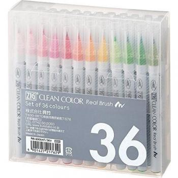 Kuretake Clean Color Real Brush Pens (36 Colors)