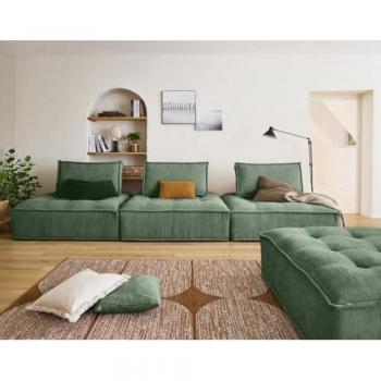 Pouf Modulaire Vert Marisol Velvet