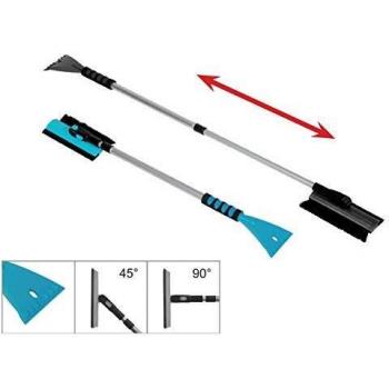 IWH Aluminium Eiskratzer / Schneebesen ausziehbar, Softgriff (77 x 15 x 11 cm) für Pkw und SUV