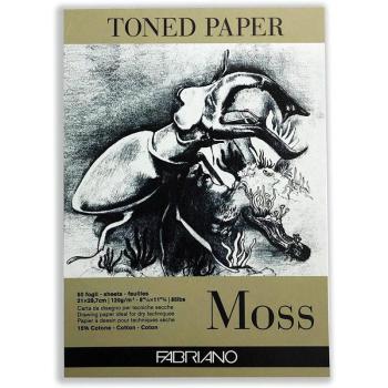 Toned A4 Moss Paper Pad – 120g (Fabriano)