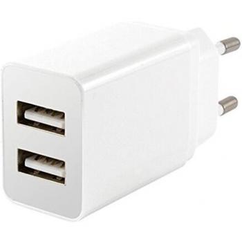 Adaptateur mural avec deux ports USB 2,4A et câble de charge