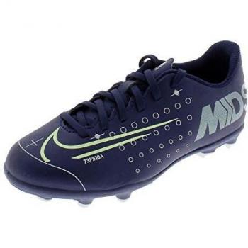 Nike JR Vapor 13 Club MDS FG/MG, Scarpe da Calcio Unisex-Bambini, Blu (Blue Void), Giallo (Barely Volt), Bianco, Nero, 33 EU