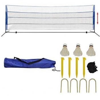 500x155 cm Badminton Net Set with Shuttlecocks