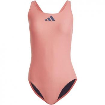 Bañador de natación Adidas 3 stripes logo mujer rosa