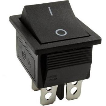 Black Large On-Off Rectangle Rocker Switch DPST