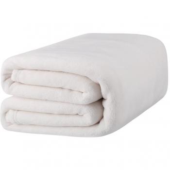 Couverture Souple pour Sofa et Lit en Microfibre de Polyester LANGRIA, Blanc 220x240cm