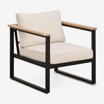 Lipov‑Sklum: Poltrona in Alluminio + Legno di Acacia