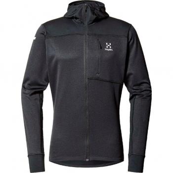 Haglofs Capa Intermedia L.I.M Mid Multi, Hombre – Capucha Negra