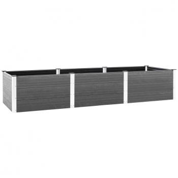 Fioriera Rialzata da Giardino Grigia 300x100x54 cm in WPC con Struttura Resistente e Design Elegante