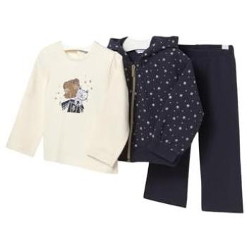 MAYORAL Baby Set 3‑teilig Jacke, Langarmshirt, Hose dunkelblau – 80 (Baby)