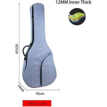 Soft Sponge Guitar Case for 36/41 Inch Acoustic Classical Guitars, Waterproof Oxford Fabric