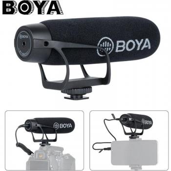 Micrófono Cardioide BOYA BY‑BM2021 con Cable TRS a TRRS 3,5 mm – Uso en DSLR y Videocámaras