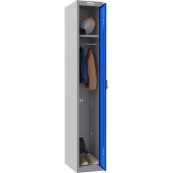Phoenix PL Series 1 Column 1 Door Personal Locker Grey Body Blue Door