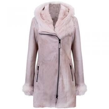 Infinity Women's Samara Grey Merino Suede Coat – 22 UK
