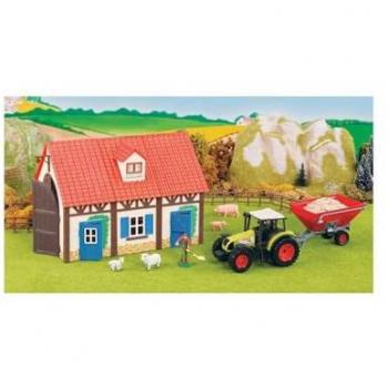 Starlux Ferme Tracteur Claas – Coffret Assembleur 1/32e – Accessoires Inclus