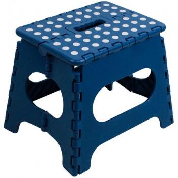 Taburete Azul Plegable 7House 33,3x26,5x26,9 cm