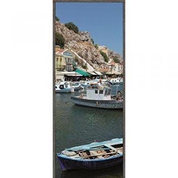Sticker plage méditerranéenne 83x204 cm – Port de pêche