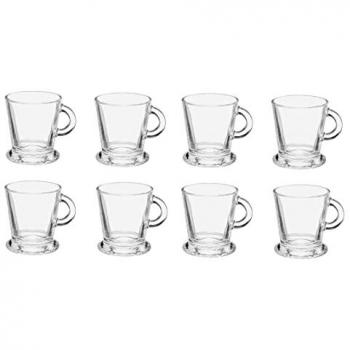 Lot de tasses espresso en verre transparent