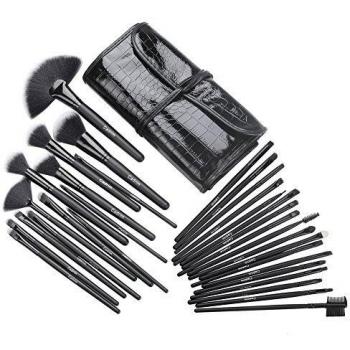 Cadrim 32-teiliges Make-up Pinselset mit Etui für Foundation und Lidschatten