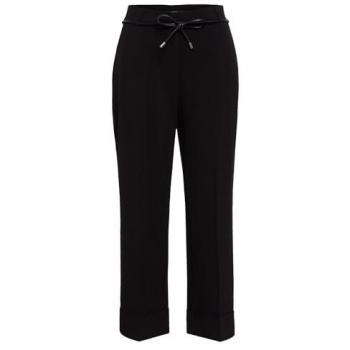 Zero Damen Stoffhose Weites Bein mit Bindegürtel, Größe 42, Schwarz