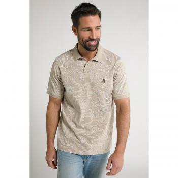 Maglietta polo uomo 4XL floreale marrone JP1880