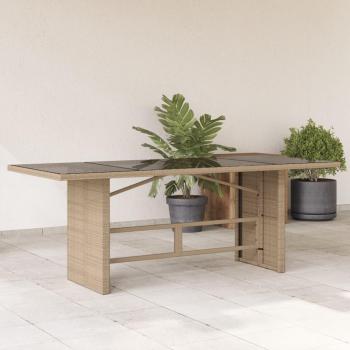 VidaXL Beige Poly Rattan Garden Table